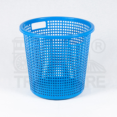 ขายส่ง ตะกร้าทรงกลมขนาดใหญ่ 35cm. สีฟ้า ราคาถูก, ร้านขายส่งตะกร้าขยะพลาสติก พระราม2 กทม. บางขุนเทียน