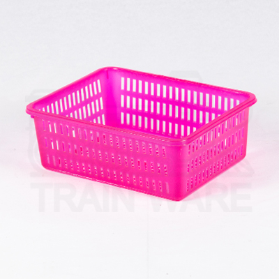 ขายส่ง ตะกร้าเหลี่ยมเล็ก 30cm. สูง11cm. สีชมพู ราคาถูก, ร้านขายส่งตะกร้าขยะพลาสติก พระราม2 กทม. บางขุนเทียน