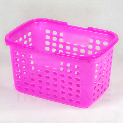 Wholesale transparent pink shopping baskets in bulk with custom logo printing service located in Rama 2 Bangkok Thailand