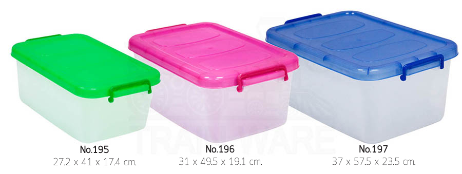 Wholesaler and Manufacterer for 10-12L, 20L, and 30-33L clear plastic storage boxes with locking lids in Bangkok, Thailand