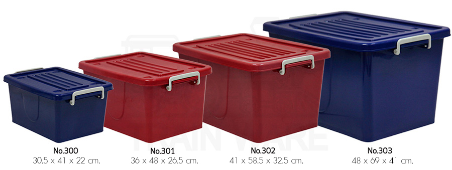 กล่องพลาสติกมีฝาล็อคมีล้อขนาดใหญ่ สีน้ำเงินและสีแดง ขนาด 15ลิตร 30ลิตร 45ลิตร 100ลิตร ขายส่งยกโหล, ลังล้อพลาสติกใหญ่ ราคาโรงงาน, โรงงานผลิต OEM กล่องพลาสติก และรับสกรีนโลโก้