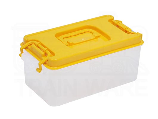 Wholesale and OEM 5L Yellow Multipurpose Plastic Storage Box with Handle & Lock in Thailand